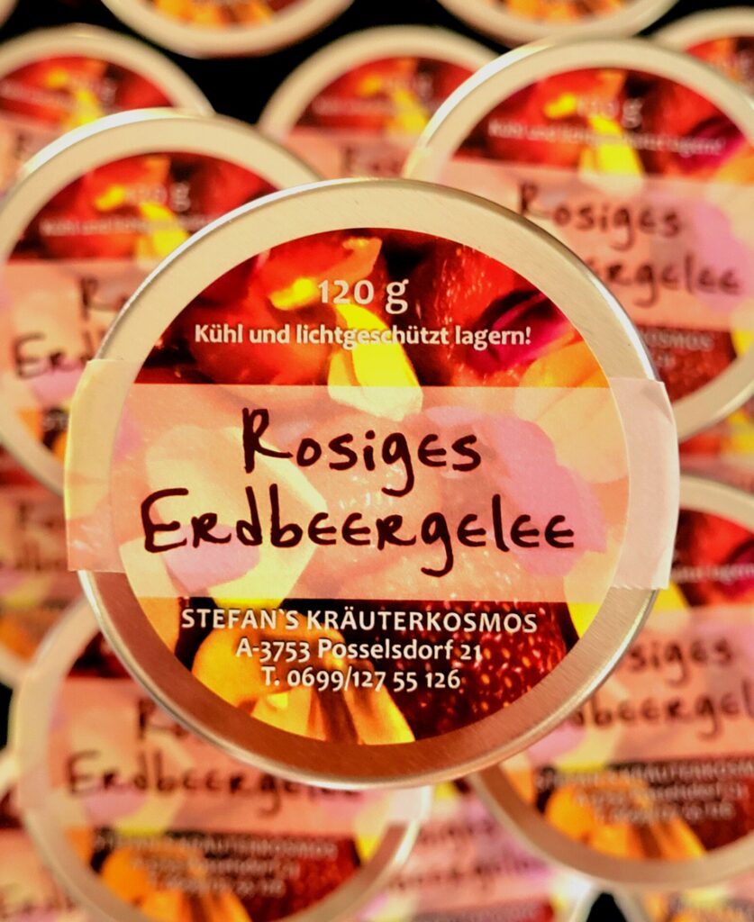 Rosiges Erdbeer Gelee